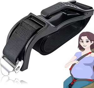 Ceinture de sécurité de maternité réglable avec rembourrage doux et design ergonomique pour une sécurité confortable en voiture pendant la grossesse - Product Image 4