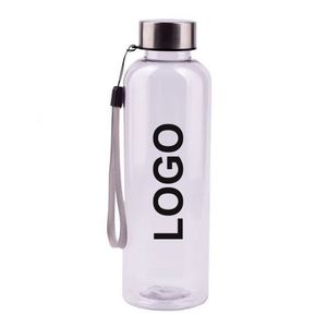 YS307 Friendly Promotional Custom logo <b>Plastic</b> Water Bottles 500ml BPA Free Sports Fitness New 1000 ml with Stainless Steel Lid - Product Image 1