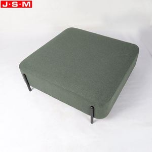Nouveau produit, banc avec base en métal et assise rembourrée de forme carrée, couleurs personnalisées, pour salon - Product Image 4