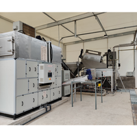 Secador de lodos tipo correa de baja temperatura con bomba de calor PLC para plantas de tratamiento de aguas residuales industriales, contenido sólido en salida del 80%