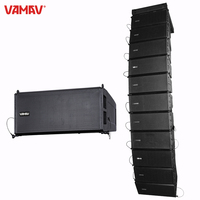 VAMAV Bocinas VXT 206 Doble 6.5 Pulgadas 2 canales Altavoz de línea lineal compacto sistema de altavoces profesional con 400W