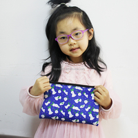 Sac à crayons en néoprène imprimé par Sublimation lapin, trousse à cosmétiques étanche avec fermeture éclair pour filles étudiantes