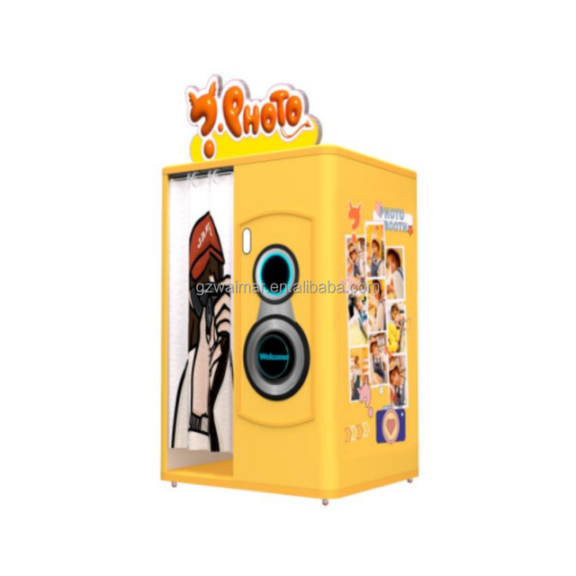 Customized Logo Vintage Photo Booth Dismountable Photo Booth Machine With Printer and Camera for Events