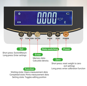 Densímetro de Oro del Fabricante, Hidrómetro Digital de Laboratorio, Probador de Metales Preciosos, Densímetro Recargable de 600g 0.01 - Product Image 3