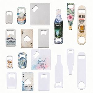 Décapsuleur plat en acier inoxydable personnalisé pour sublimation, idéal pour la cuisine, les restaurants, les cadeaux de festival - Vente en gros - Product Image 1