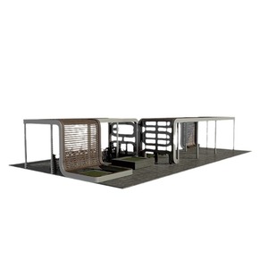 Abri voiture en aluminium sur mesure avec toit en polyéthylène imperméable pour parking et usage scolaire - Product Image 3