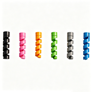 Protecteur de câble en silicone en spirale anti-pliage, organisateur de câbles de données, prévient les cas de rupture pour le bureau et la maison - Product Image 1