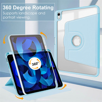 Étui de tablette antichoc en acrylique avec support magnétique rotatif à 360 degrés anti-chute pour iPad 10e génération A16 avec support pour stylet