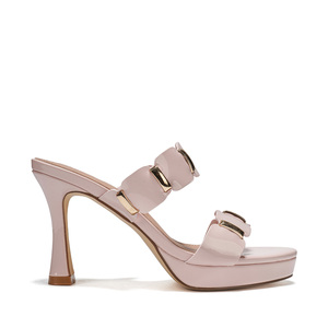 Glamour e comodo sandali con <span class=keywords><strong>tacco</strong></span> a spillo da donna con plateau in metallo con <span class=keywords><strong>tacco</strong></span> sottile per abito da sera - Product Image 3