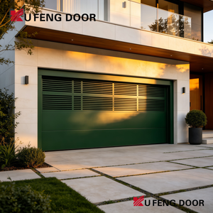 <span class=keywords><strong>Porte</strong></span> de <span class=keywords><strong>garage</strong></span> moderne en aluminium à lames, pliante, inclinable, pare-balles, coupe-vent, encastrée, pour villas de luxe - Product Image 1