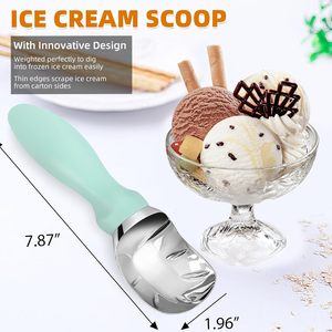 Heavy-Duty thép không gỉ <span class=keywords><strong>Ice</strong></span> Cream scooper với thoải mái grip xử lý hoàn hảo sử dụng nhà thả kim loại thép không gỉ công cụ - Product Image 5