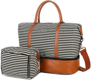 Damen Canvas Reisetasche Overnight Carry-on Duffle Tote Bag