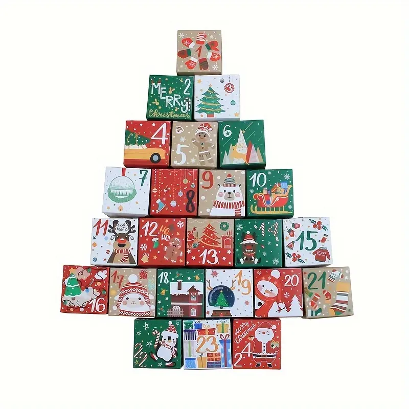 Diy Advent Calendar Treat Boxes 24 Days christmas advent calendar gift box packaging