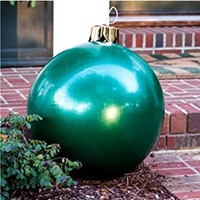Décorations de Noël géantes extérieures en PVC de 75cm Boules de Noël gonflables pour arbre de vacances de Noël Ornements de pelouse et de porche