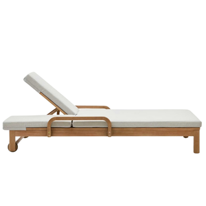 Acacia Sunbed <b>Waterproof</b> Outdoor Modern Manual Polyester <b>Foam</b> or Cotton Sun Lounger Indoor High Quality Sun Loungers - Product Image 2