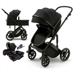 Poussette Bébé de Luxe Personnalisable Haute Qualité 3-en-1 avec Châssis en Acier Inoxydable, Roues TPR et Capacité de Charge de 20 kg - Product Image 2
