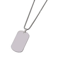 Plaques d'identification 3D double face personnalisables avec logo, lettres et chiffres, colliers tendance pour hommes et femmes avec chaîne en acier inoxydable