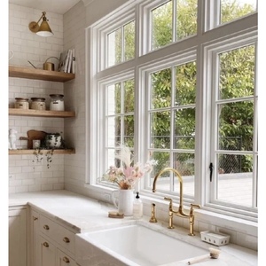 Ventanas <span class=keywords><strong>de</strong></span> Esquina Modernas Australianas para Dormitorio, Dobles, Fijas, <span class=keywords><strong>de</strong></span> Aleación <span class=keywords><strong>de</strong></span> Aluminio, Vidrio Templado, Insonorizadas, Especiales para <span class=keywords><strong>Escuelas</strong></span> y Residencias - Product Image 4