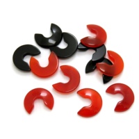 Offre Spéciale – Plaques Rondes en Onyx Noir Double Face 3-12 mm, Pierres Naturelles, Tranches d'Onyx Rouge, Agate Noire, Pièces d'Agate Rouge