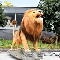 Modèle d'animal de simulation de parc animalier, Lion grandeur nature, Modèle animatronique, Lion taille réelle à vendre