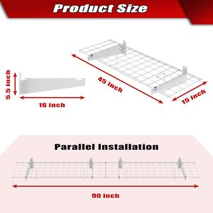 Heavy-Duty Metal Wire Shelving Unit Wall-Mounted <b>Garage</b> Storage <b>Rack</b> Standing Type <b>for</b> Dish and Bowl Storage - Product Image 2