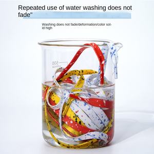 Lacets YH Cross-border Splash Ink 8mm en gros pour chaussures de sport décontractées <span class=keywords><strong>AF1</strong></span>, petite paire blanche, lacets plats - Product Image 5