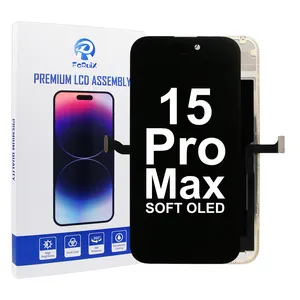 החלפת מסך OLED רך FRX 13pro 14pro 14 pro max OLED רך מלא עם מגע לאייפון 15 15plus 15pro 15pro max רך OLED