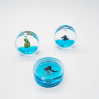 Porte-clés en acrylique flottant avec paillettes liquides, sable mouvant, cylindre rond, pour aquarium, neige, eau, parc océanique
