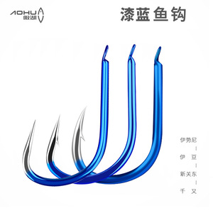 Hameçon de pêche Aohu à pointe arrondie, affûté chimiquement, pour la pêche à la carpe en eau douce, bleu fluorescent et coloré - Product Image 4