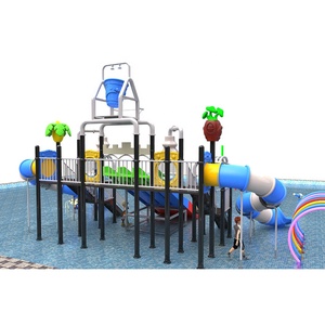 Aire de jeux <span class=keywords><strong>aquatique</strong></span> extérieure Splash Pad Sprinkler Floor Water Park Equipment Slides for Kids Play - Product Image 2