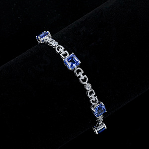 Bracelet en argent 925 avec rubis cultivés, idéal pour les fiançailles romantiques, le quotidien et les fêtes, un cadeau pour surprendre les filles L - Product Image 4