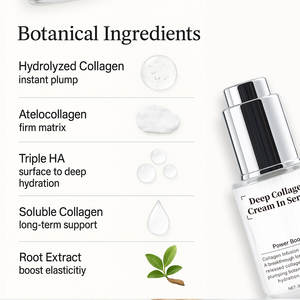 Crème au collagène profond, hydrate en profondeur, atténue les ridules, stimule le collagène, raffermit la peau, répare la sécheresse, antioxydant, tous types de peau, 60 ml - Product Image 4