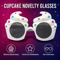 Kacamata Cupcake untuk Pertunjukan Panggung Desain Menarik Perhatian Pelengkap Kostum untuk Pertunjukan Tari Kontes Bakat Pertunjukan Teater Anak-Anak