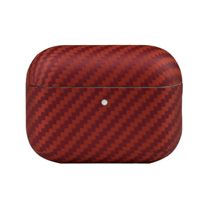 Funda Protectora para Auriculares de Fibra de Carbono de Aramida Súper Resistente con Protección Completa de Color Rojo para Airpod Pro 3 - Product Image 1