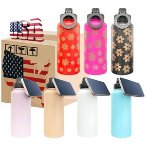 Custom Logo Stainless <b>Steel</b> Vacuum Insulated Phone Holder Copper Plated 32Oz Water <b>Bottle</b> With Magnetic Rings - Product Image 1