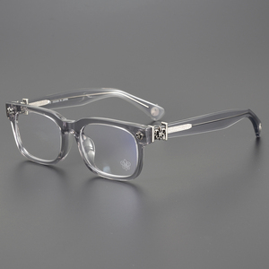 Ch8054 Unisex Cổ Điển Kính mắt <span class=keywords><strong>Frames</strong></span> Flat hình chữ nhật Acetate trang trí phụ nữ thời trang Kính màu đen tất cả các mặt dày quang - Product Image 6