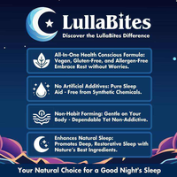 Gummies naturelles pour le sommeil avec glycine, racine de valériane et fleur de la passion, aide naturelle au sommeil pour le soulagement du stress