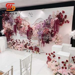 Panel de Pared Acrílico Blanco Curvo para Escenario de Boda, con Luces LED y Flores, Nuevo - Product Image 3