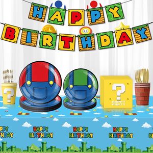 Artículos para Fiestas Temáticas de Videojuegos, Platos de Papel, Servilletas, Mantel, Pajitas y Vasos para Decoración de Fiestas de <span class=keywords><strong>Cumpleaños</strong></span> para Niños - Product Image 3