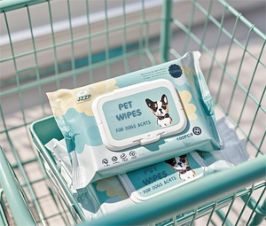 Venta al por mayor 80 piezas de toallitas de limpieza para mascotas suaves ecológicas toallitas personalizadas para perros y gatos - Product Image 1