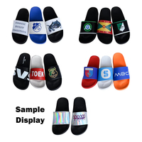 Sandales personnalisées à lettres en relief, couleurs Pantone, moulées en PVC monobloc, pour l'intérieur, destinées aux importateurs de chaussures OEM ODM