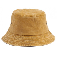 Sombrero de Pesca de Ala Ancha de Algodón Lavado Vintage con Logotipo Bordado Personalizado, Bajo MOQ, Venta al por Mayor, OEM, Unisex, Sombrero de Pescador para Exteriores