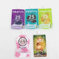 Sacs d'emballage debout réutilisables imprimés sur mesure Doypack pour jus de gelée sacs d'emballage pour compote de pommes purée de fruits pochette à bec verseur pour aliment pour bébé