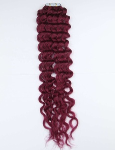 Cabellos De Tape ruso 12a tape de cabello natural humano remy Extenciones Tape En Color Rojo Para Hacer Extenciones - Product Image 4