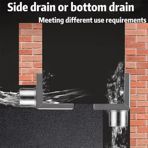 <span class=keywords><strong>Drain</strong></span> de sol d'angle en acier inoxydable personnalisé en forme de L pour douche, salle de bain, salle <span class=keywords><strong>humide</strong></span>, anti-corrosion, installation facile, tuyau de 110 mm, 5 ans - Product Image 4