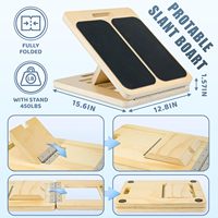 Légende Offre Spéciale Bois Veau Civière Slant Fitness Board Step stool Sangle Board Wedge Veau Stretch Assistant avec poignée