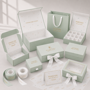 Boîte à souvenirs pour bébé vert menthe avec insert en carton pour les souvenirs de nouveau-né <span class=keywords><strong>et</strong></span> les ensembles de chambre d'enfant - Product Image 4