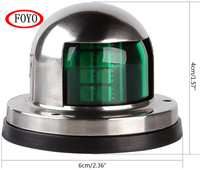 FOYO En gros Lampe de navigation LED 12V en acier inoxydable 304, multi-styles, pour proue, côté ou tige, pour bateau