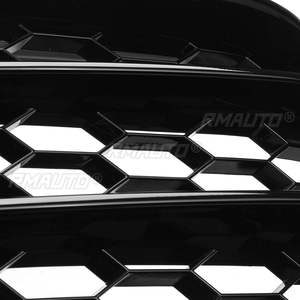 2x Grille de phare antibrouillard en nid d'abeille pour AUDI A1 8X 2010-2014, cache de phare antibrouillard pour pare-chocs inférieur X0807681A 8X0807682A - Product Image 6