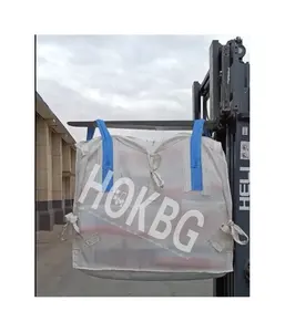 HOKBG Good Price 1000kg 2000kg Polypropylene Woven Large logistics packaging FIBC cement bag jumbo bag bulk bag